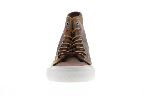 Frye Ludlow High 81490 Mens Brown Canvas Lace Up High Top Sneakers Shoes