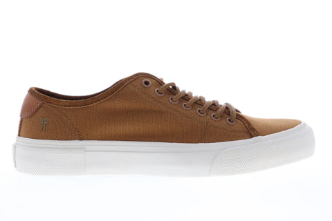 Frye Ludlow Low 81491 Mens Brown Canvas Lace Up Low Top Sneakers Shoes