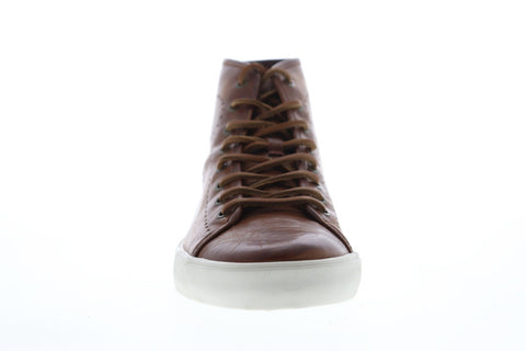Frye Brett Perf Logo High 81511 Mens Brown Leather High Top Sneakers Shoes