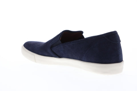Frye Brett Perf Slip On Mens Blue Textile Slip On Sneakers Shoes