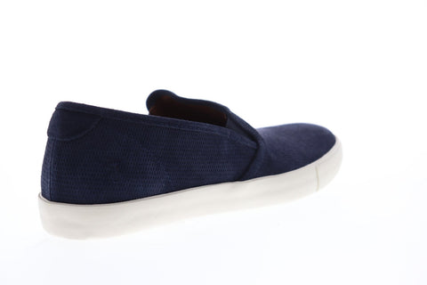 Frye Brett Perf Slip On Mens Blue Textile Slip On Sneakers Shoes