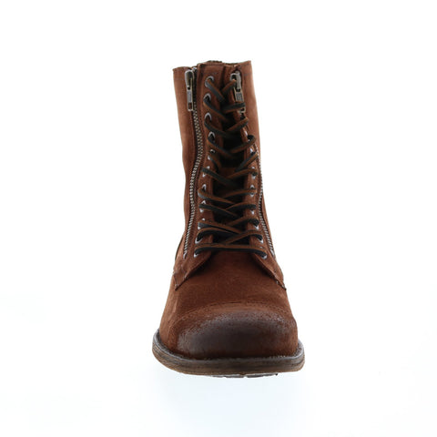 Frye Tyler Double Zip 81622 Mens Brown Suede Zipper Casual Dress Boots 