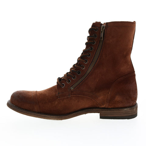 Frye Tyler Double Zip 81622 Mens Brown Suede Zipper Casual Dress Boots 