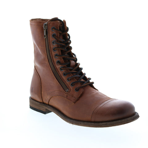 Frye Tyler Double Zip 81624 Mens Brown Leather Zipper Casual Dress Boots 