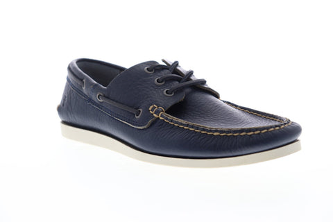 Frye Briggs Boat Shoe 81366 Mens Blue Leather Casual Lace Up Boat Shoes