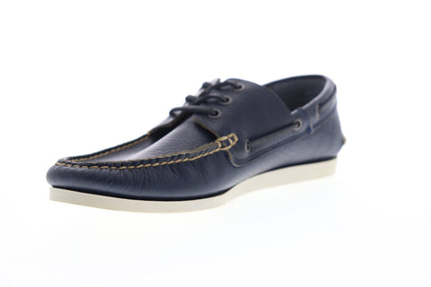 Frye Briggs Boat Shoe 81366 Mens Blue Leather Casual Lace Up Boat Shoes