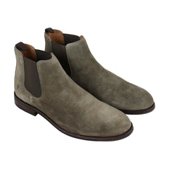 Frye Sam Chelsea Mens Gray Suede Casual Dress Slip On Boots Shoes