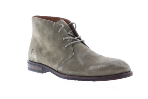 Frye Sam Chukka Mens Gray Suede Casual Dress Lace Up Chukkas Shoes