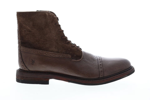 Frye Murray Lace Up 83692 Mens Brown Leather Zipper Casual Dress Boots Shoes