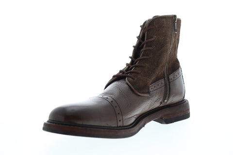 Frye Murray Lace Up 83692 Mens Brown Leather Zipper Casual Dress Boots Shoes