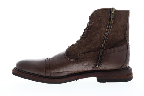 Frye Murray Lace Up 83692 Mens Brown Leather Zipper Casual Dress Boots Shoes
