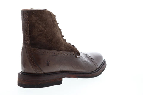Frye Murray Lace Up 83692 Mens Brown Leather Zipper Casual Dress Boots Shoes