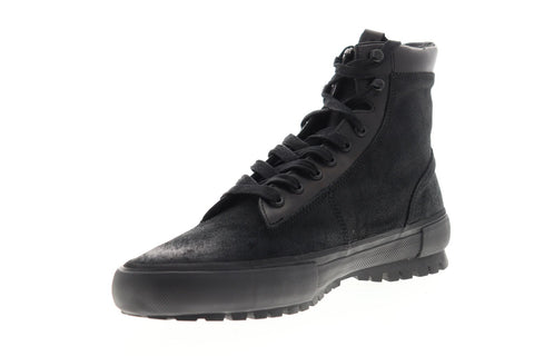 Frye Ryan Lug Trek 83702 Mens Black Suede Lace Up Hiking Boots Shoes