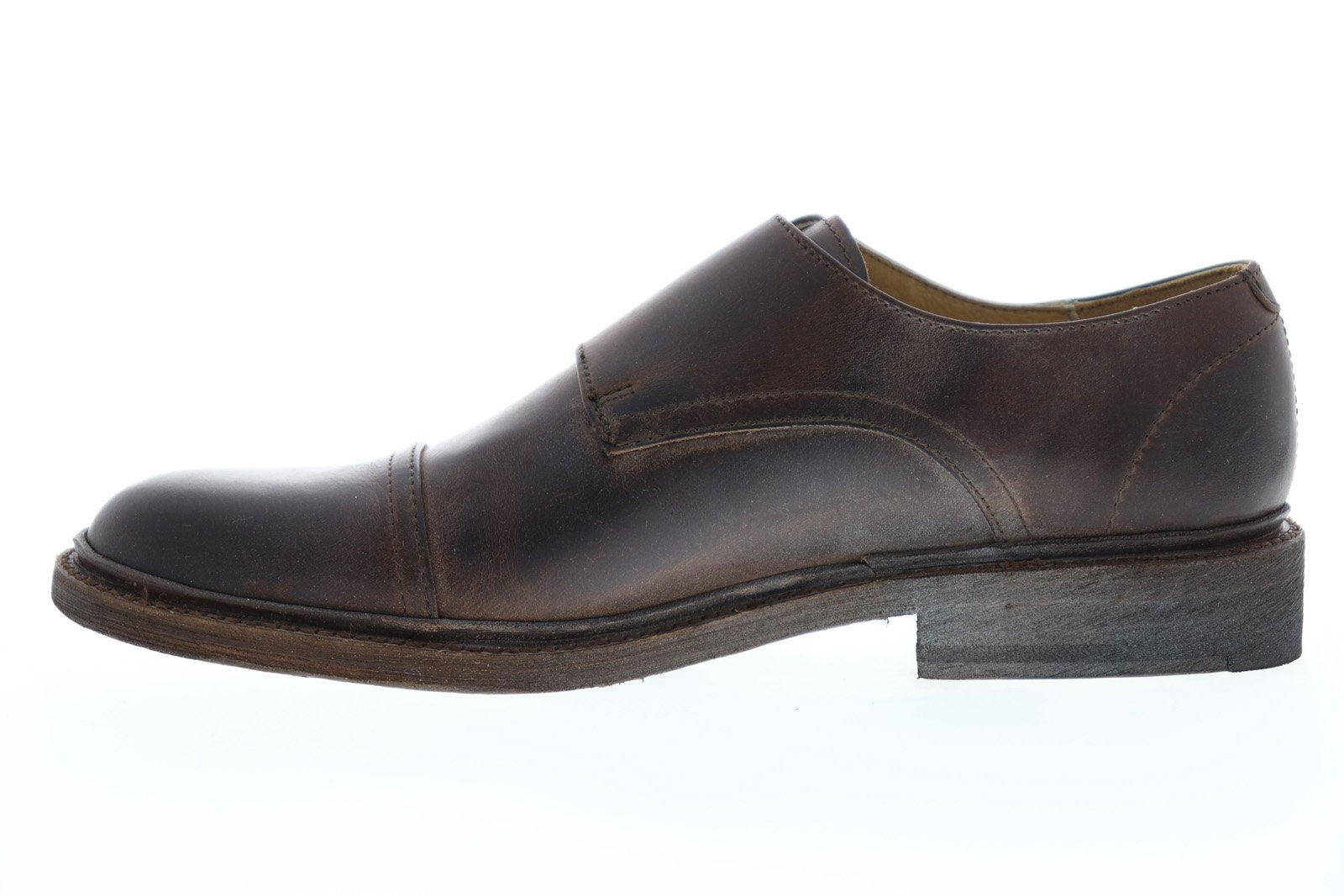 Frye James Double Monk Shoe US Size 10.5 Sons of Henrey James Double Monk Brown Suede main image 4