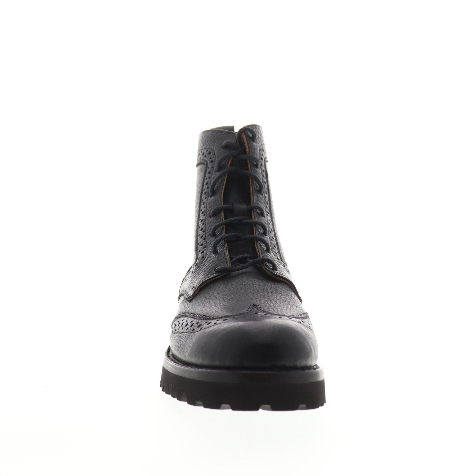Frye Earl Wingtip Lace Up 84138 Mens Black Leather Casual Dress Boots
