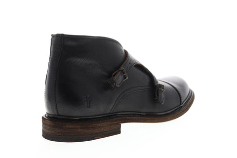 Frye Jack Monk Chukka 84189 Mens Black Leather Strap Chukkas Boots Shoes