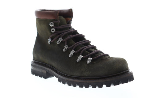 Frye Wyoming Hiker Mens Green Suede Hiking Lace Up Boots Shoes