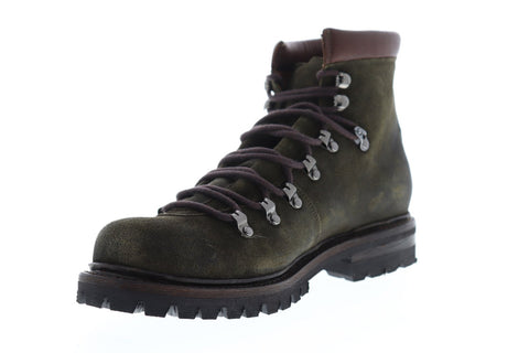 Frye Wyoming Hiker Mens Green Suede Hiking Lace Up Boots Shoes