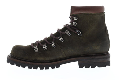 Frye Wyoming Hiker Mens Green Suede Hiking Lace Up Boots Shoes