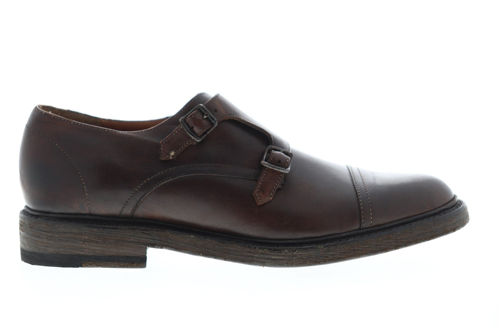 FRYE Gates Double‎ Monk Men\'s Leather Sneakers Brown Size 11.5 Frye Jones Double Monk 84604 Mens Brown Leather Monk Strap  main image 2