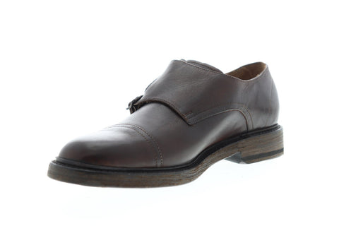 Frye Jones Double Monk 84604 Mens Brown Synthetic Dress Monk Strap Shoes
