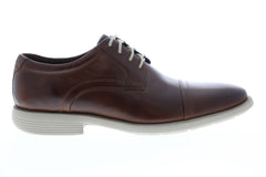 Nunn Bush Dixon Cap Toe Mens Brown Leather Casual Dress Oxfords Shoes