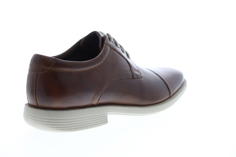 Nunn Bush Dixon Cap Toe Mens Brown Leather Casual Dress Oxfords Shoes
