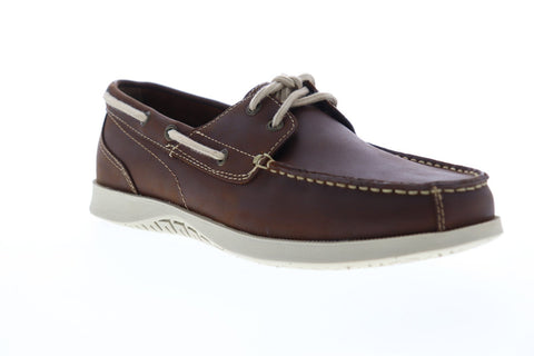 Nunn Bush Bayside 84756-200 Mens Brown Leather Lace Up Casual Boat Shoes