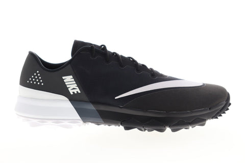 Nike FI Flex 849960-001 Mens Black White Nylon Lace Up Athletic Golf Shoes