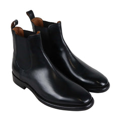 Frye Weston Chelsea Mens Black Leather Casual Dress Slip On Boots Shoes