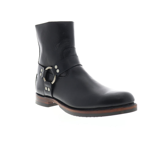 Frye John Addison Harness Back Zip Mens Black Casual Dress Boots Shoes