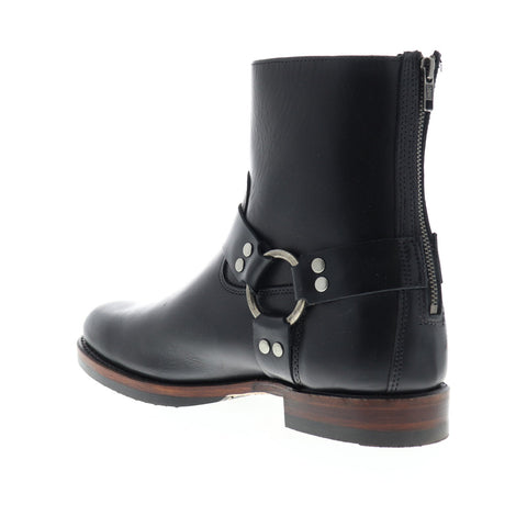 Frye John Addison Harness Back Zip Mens Black Casual Dress Boots Shoes