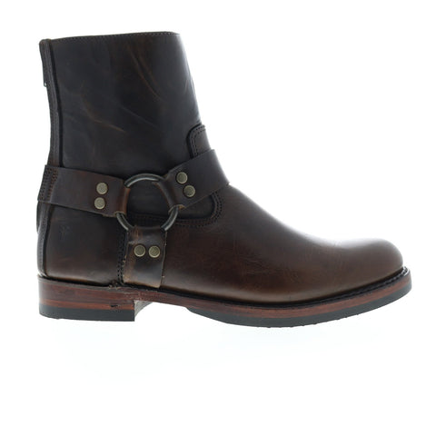 Frye John Addison Harness Back Zip 86167 Mens Brown Casual Dress Boots Shoes