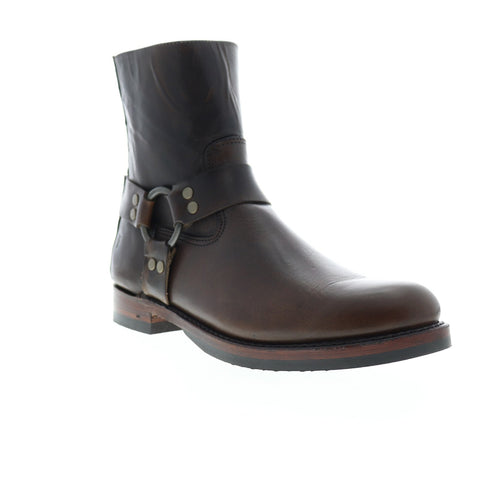 Frye John Addison Harness Back Zip 86167 Mens Brown Casual Dress Boots Shoes