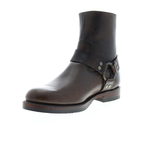 Frye John Addison Harness Back Zip 86167 Mens Brown Casual Dress Boots Shoes