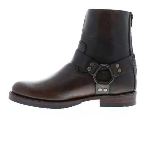 Frye John Addison Harness Back Zip 86167 Mens Brown Casual Dress Boots Shoes