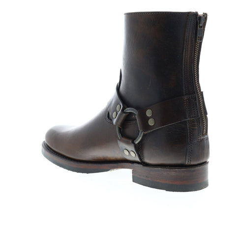 Frye John Addison Harness Back Zip 86167 Mens Brown Casual Dress Boots Shoes