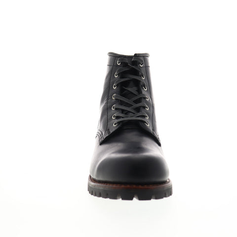 Frye Addison Lug Lace Up 86177 Mens Black Leather Casual Dress Boots Shoes