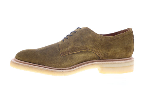 Frye Chris Crepe Oxford 86953 Mens Brown Suede Low Top Plain Toe Oxfords Shoes