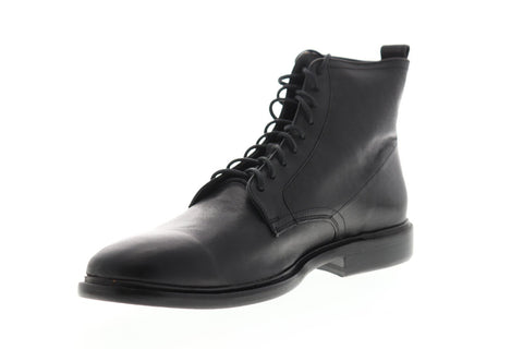 Frye Patrick Lace Up Mens Black Leather Casual Dress Lace Up Boots Shoes