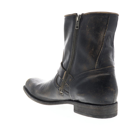 Frye Smith Engineer 87078 Mens Black Leather High Top Zipper Casual Dress Boots