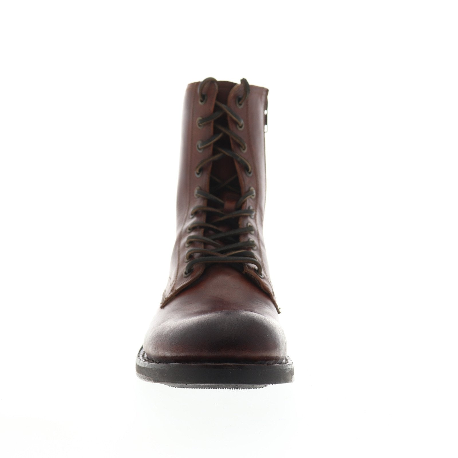 FRYE Leather Combat Boots Men 8.5 Brown Lace Up Distressed Office Vibram Outsole Frye Men main image 3