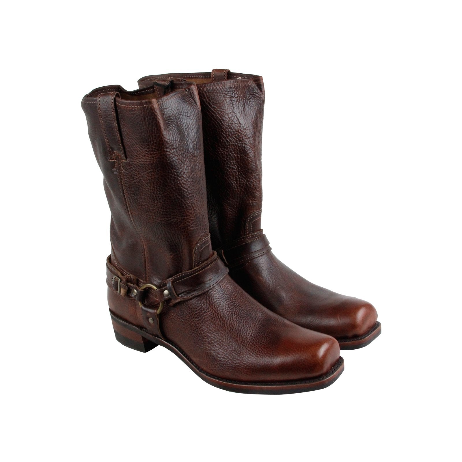 Frye Belted Harness 12R 87250 Mens Brown Wide 2E Leather 