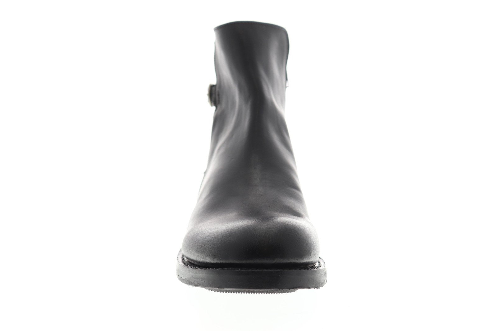 Frye Folsom Moto Ankle Mens Boots 87257 Black Leather Adjustable Strap- Size 12 Vintage FRYE Black Leather Harness Western Work Biker Boots  main image 4