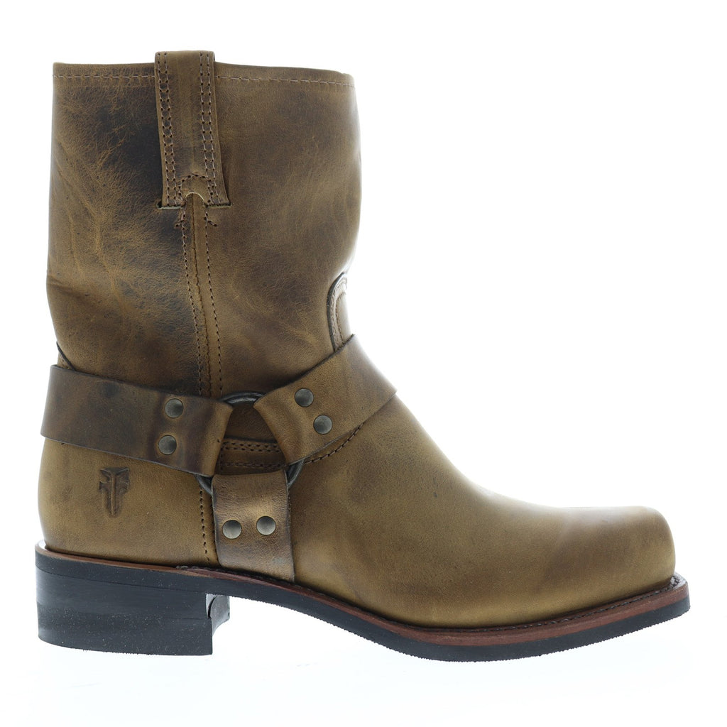 Frye Harness 8R 87400 Mens Brown Leather Slip On Motorcycle Boots