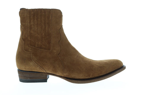Frye Austin Chelsea Mens Brown Suede Western Slip On Boots Shoes