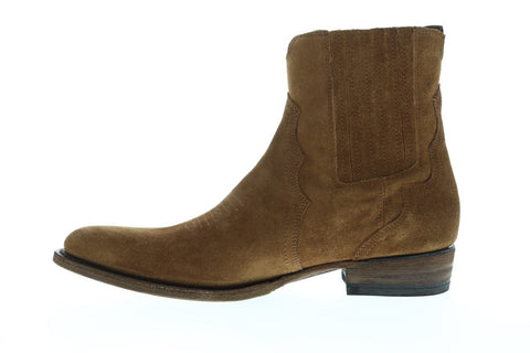 Frye Austin Chelsea Mens Brown Suede Western Slip On Boots Shoes