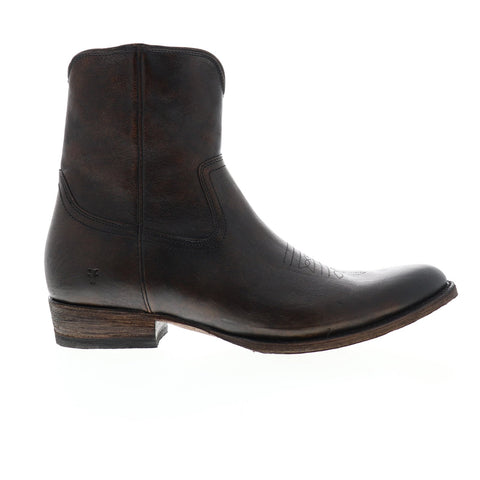 Frye Austin Inside Zip 87615 Mens Brown Leather Zipper Western Boots Shoes