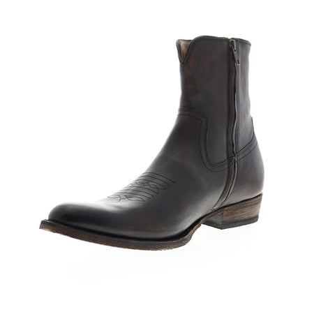 Frye Austin Inside Zip 87615 Mens Brown Leather Zipper Western Boots Shoes