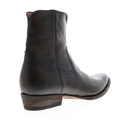 Frye Austin Inside Zip 87615 Mens Brown Leather Zipper Western Boots Shoes